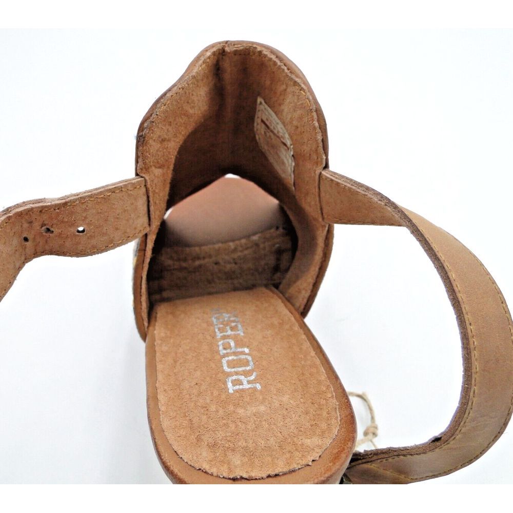Roper Womens 6.5 Mika Aztec Tapestry Buckle Heel Sandal Slingback Leather New - Picture 16 of 16